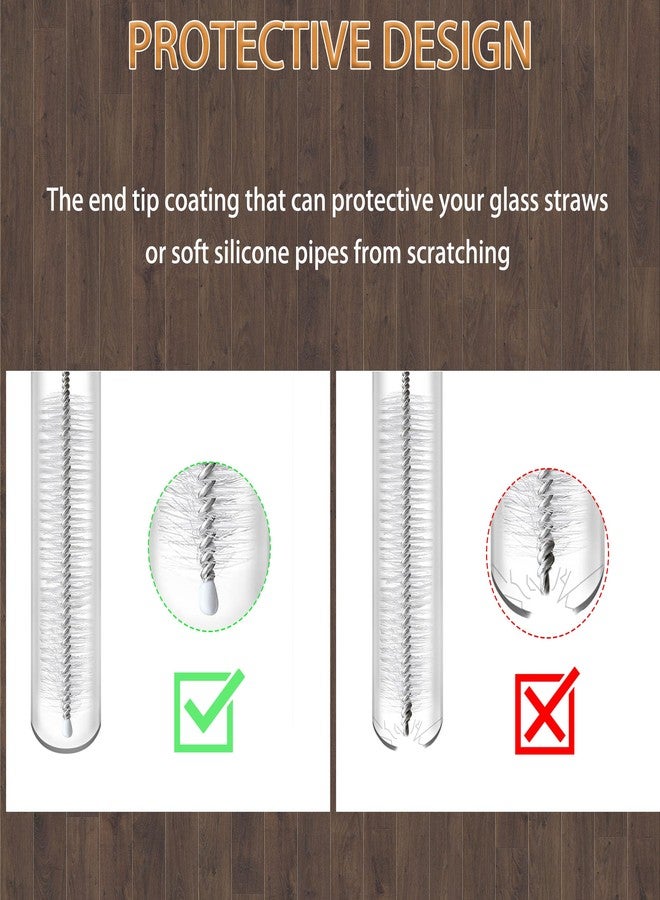 CIDYAUST ClDYAUST Straw Cleaner Brush Extra Long 12 Inch, Straw Brush Extra Long with 304 Stainless Steel, Straw Cleaning Brush Extra Long for Baby Bottles, Glass/Silicone Straws Piper Cleaners. - Image 5